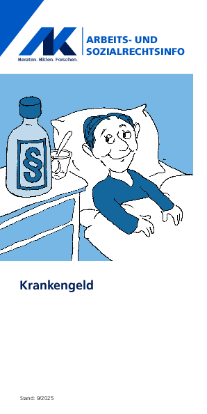 Krankengeld - Arbeits- und Sozialrechtsinfo, 09/2025 (barrierefreie PDF)