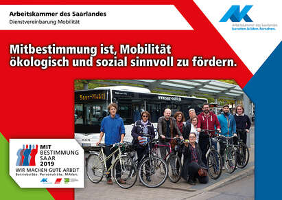 Ausstellerplakat Arbeitskammer des Saarlandes: Dienstvereinbarung "Mobilität"