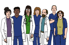 Gruppe von Krankenhaus-Personal