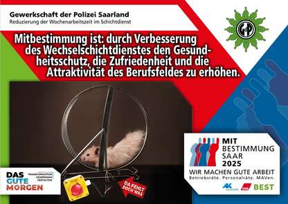 Mitbestimmung Plakat Polizei Saarland