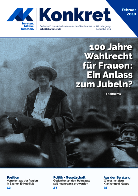 Gesamtausgabe AK-Konkret Heft 1/2019  - Schwerpunktthema "100 Jahre Frauenwahlrecht"