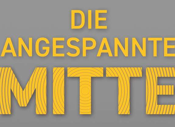 Bild mit Text Die angespannte Mitte