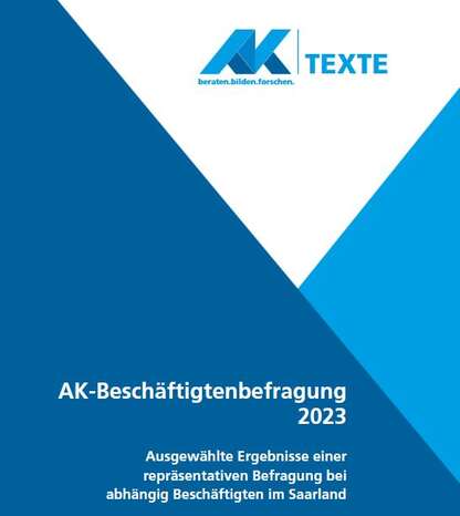 Titelblatt "AK-Beschäftigtenbefragung 2023" als Schmuckbild