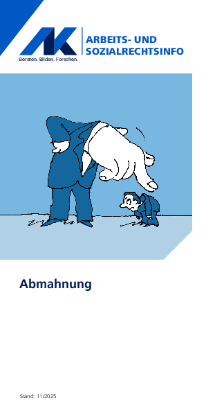 Abmahnung Abmahnung - Arbeits- und Sozialrechts-Info, 11/2025
(barrierefreie PDF)