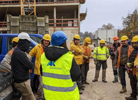 Arbeiter auf einer Baustelle
