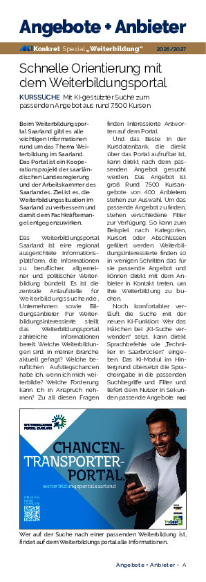 AK-Spezial "Weiterbildung" - Angebote und Anbieter - Heft 5 - Oktober 2026