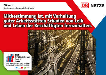 Ausstellerplakat DB Netz: Betriebsvereinbarung Infrastruktur