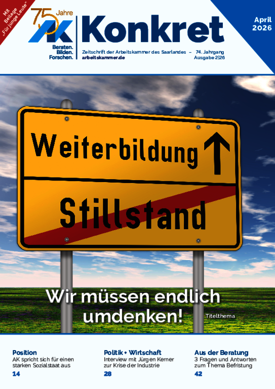 Weiterbildung: Wir müssen endlich umdenken! - AK-Konkret Heft 2, April 2026
