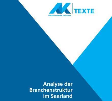 Titelblatt AK-Texte "Analyse der Branchenstruktur im Saarland" 2022
