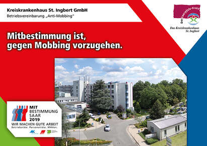 Ausstellerplakat Kreiskrankenhaus St. Ingbert: Betriebsvereinbarung "Anti-Mobbing"