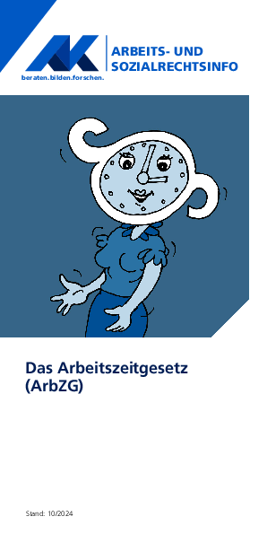 Arbeitszeitgesetz - Arbeits- und Sozialrechtsinfo, 10/2024 (barrierefreie PDF)