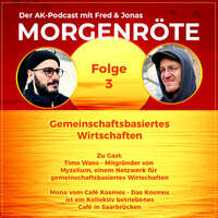 Bild mit Sonnenuntergang und Text zum Podcast Morgenröte Folge 3