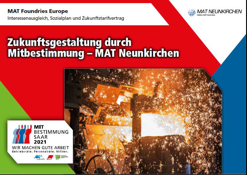 Ausstellerplakat Mat Foundries Europe: Interessensausgleich, Sozialplan und Zukunftstarifvertrag