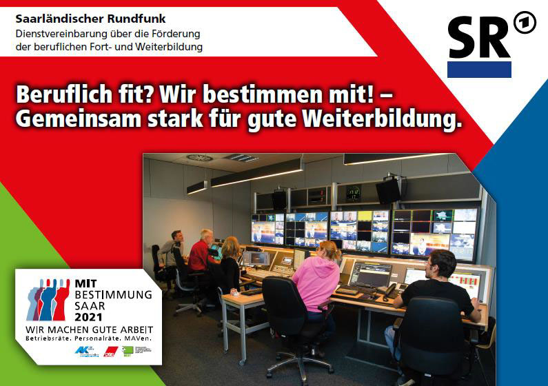 Ausstellerplakat Saarländischer Rundfunk: Dienstvereinbarung über die Förderung der beruflichen Fort- und Weiterbildung