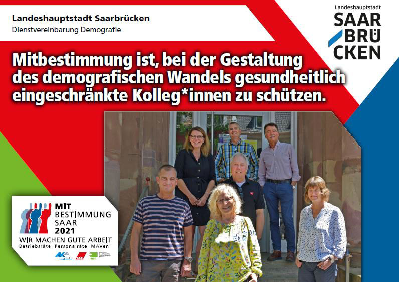 Ausstellerplakat Landeshauptstadt Saarbrücken: Dienstvereinbarung Demokrafie
