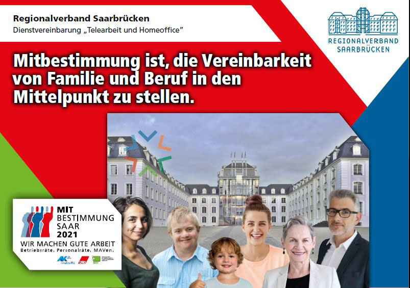 Ausstellerplakat Regionalverband Saarbrücken: Dienstvereinbarung "Telearbeit und Homeoffice"