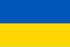 Ukrainische Flagge in Blau und Gelb