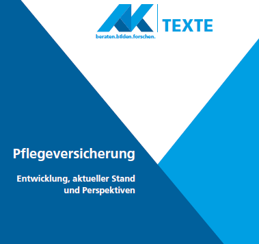 Titelblatt der AK-Texte "Pflegeversicherung - Entwicklung, aktueller Stand und Perspektiven"