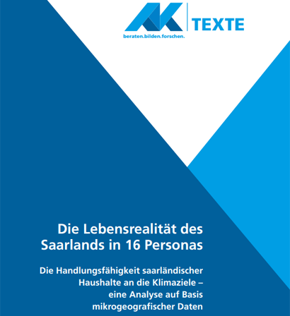 Titelblatt AK-Texte "Die Lebensqualität des Saarlands in 16 Personas" (Juli 25)