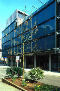 Seitenansicht Hauptgebäude der Arbeitskammer