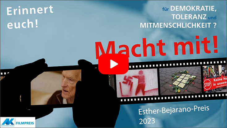 Videovorschaubild Trailer Esther-Bejarano-Preis 2024, Aufruf "Macht mit!"