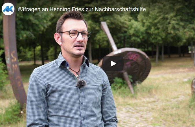 Externer Link zu einem Youtube-Video: 3fragen an Henning Fries zur Nachbarschaftshilfe